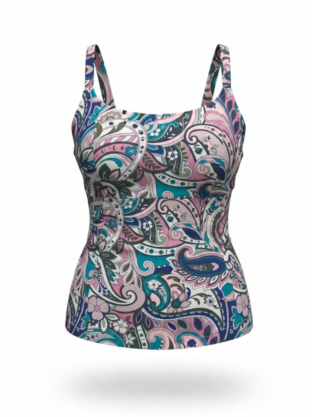 Raisins Curve Plus Size Women Swimdress 22W Strap Multicolor Paisley